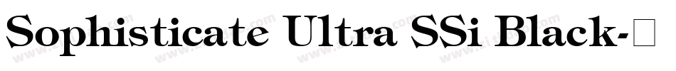 Sophisticate Ultra SSi Black字体转换